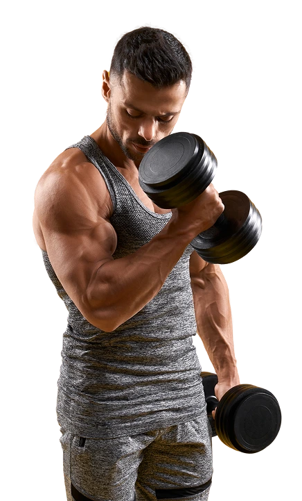 Man using Dumbbells